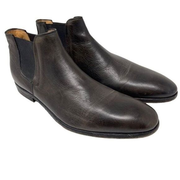 Johnston & Murphy est 1850 mens boots leather dark brown 11M BoxH - Picture 1 of 6